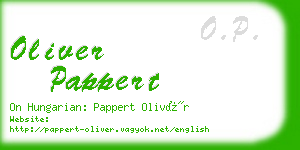 oliver pappert business card